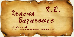 Krasna Buzurović vizit kartica
